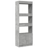 vidaXL Highboard 63x33x180 cm Betongrau Holzwerkstoff
