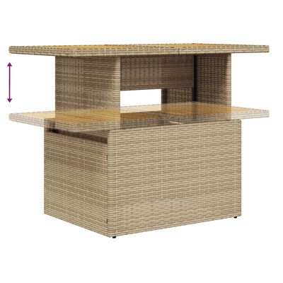 vidaXL 11-tlg. Garten-Sofagarnitur mit Kissen Grau Poly Rattan