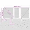 vidaXL Zaunpfosten Grau 100 x 1 m (12 x 12 mm Maschen) Stahl und PVC