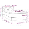 vidaXL Boxspringbett mit Matratze Dunkelgrau 90x190 cm Samt