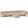 vidaXL 7-tlg. Garten-Lounge-Set mit Kissen Massivholz Kiefer