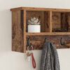 vidaXL Wandmontierter Kleiderst&auml;nder mit Regal Altholz 75 x 16 x 26 cm