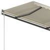 vidaXL Markise Manuell Einziehbar mit Pfosten 3x2,5 m Creme