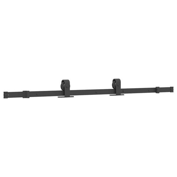 vidaXL Schiebet&uuml;r mit Beschlag Schwarz 76x205 cm ESG-Glas