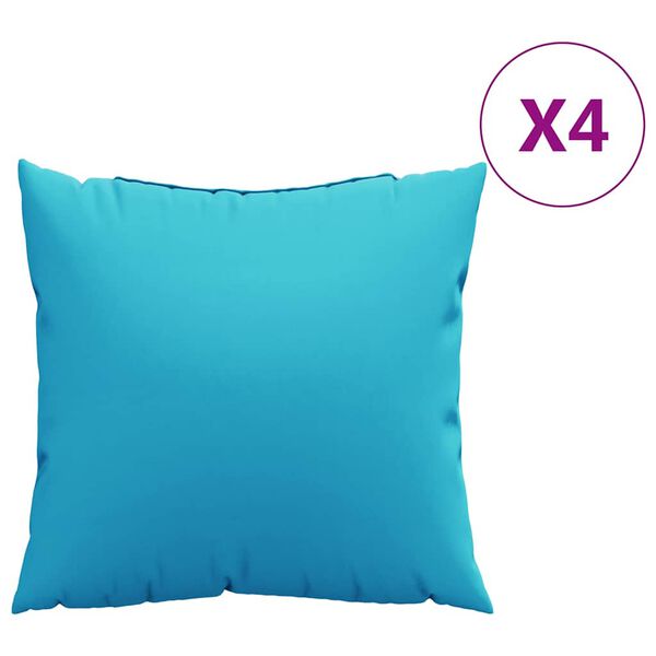vidaXL Streupillows Uni 4 pcs T&uuml;rkis 50 x 50 cm Polyesterstoff