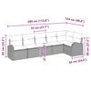 vidaXL Gartensofa-set Schwarz Poly-Rattan