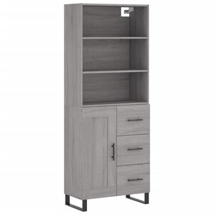 vidaXL Highboard Grau Sonoma 69,5x34x180 cm Holzwerkstoff