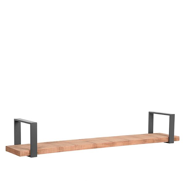 LABEL51 Wandregal Slam 120x23x20 cm XXL Holz/Stahlgrau