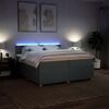 vidaXL Boxspringbett mit Matratze Dunkelgrau 200x200 cm Stoff