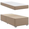 vidaXL Bettrahmen mit Matratze Cappuccino 90 x 200 cm Stoff