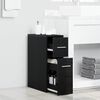 vidaXL Badezimmerm&ouml;bel-Set Schwarz Eichen-Optik 22 x 44 x 61,5 cm