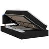 vidaXL LED-Speicherbett mit Matratze Schwarz 120 x 200 cm Stoff