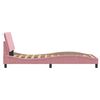 vidaXL Bettgestell ohne Matratze "Hanko" Rosa 90x190 cm Samt