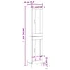 vidaXL Highboard Wei&szlig; 34,5x34x180 cm Holzwerkstoff