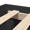 vidaXL Bettgestell mit Kopfteil ohne Matratze Schwarz 90x200 cm