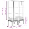 vidaXL Hochbeet mit Gew&auml;chshaus-Aufsatz Rattan-Optik 80x40x140 cm