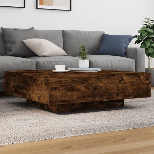 vidaXL Couchtisch R&auml;uchereiche 100x100x31 cm Holzwerkstoff