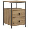 vidaXL Nachttische 2 Stk. Artisan-Eiche 34x35,5x50 cm Holzwerkstoff