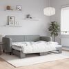 vidaXL Tagesbett Ausziehbar Hellgrau 80x200 cm Stoff
