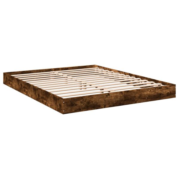 vidaXL Bettgestell ohne Matratze R&auml;uchereiche 150x200 cm Holzwerkstoff