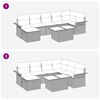 vidaXL Sofa Set mit Kissen 8 pcs Grau Poly-Rattan