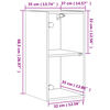 vidaXL Wandschrank mit Glast&uuml;ren Wei&szlig; 35x37x68,5 cm