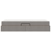 vidaXL Aufbewahrungsbett mit Matratze Taupe 90 x 200 cm Polyester