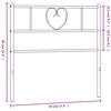 vidaXL Ersatz-Kopfteil Metall Wei&szlig; 90 cm