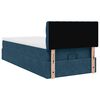 vidaXL Ottoman-Bett mit Matratze & LEDs Dunkelblau 90x190 cm Samt