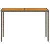 vidaXL 5-tlg. Garten-Essgruppe mit Kissen Grau Poly Rattan