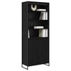 vidaXL Hohe Schr&auml;nke 2 pcs Schwarz Eichen-Optik 60 x 36 x 300 cm