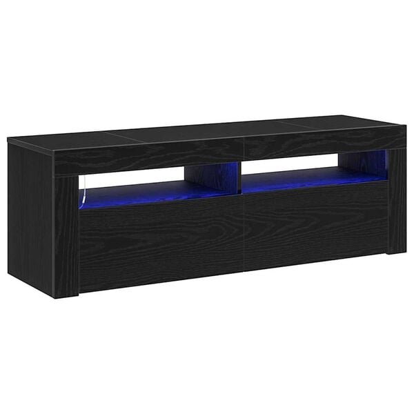 vidaXL TV-Schr&auml;nk Schwarz Eichen-Optik 120 x 35 x 40 cm Holzwerkstoff