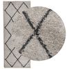 vidaXL Shaggy-Teppich PAMPLONA Hochflor Beige & Anthrazit 80x200 cm