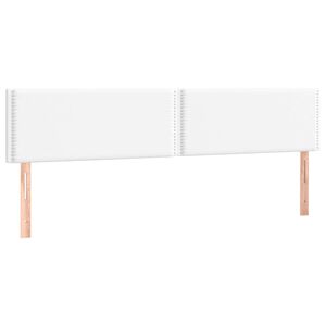 vidaXL Kopfteile Wei&szlig; 200x5x78/88 cm Kunstleder