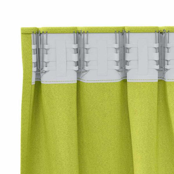 vidaXL Verdunkelungs-Vorh&auml;nge mit Ringen 2 pcs Gr&uuml;n 175 x 140 cm