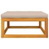 vidaXL Gartenhocker mit Kissen Taupe Massivholz Akazie