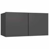 vidaXL 7-tlg. TV-Schrank-Set Grau Holzwerkstoff