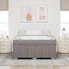 vidaXL Bettrahmen mit Matratze Taupe 140 x 200 cm Stoff