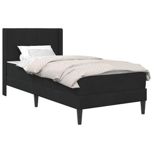 vidaXL Bettgestell mit Matratze Schwarz 90 x 190 cm Samt