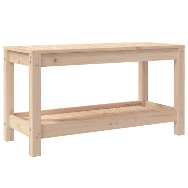 vidaXL Gartenbank 82,5x35x45 cm Massivholz Kiefer