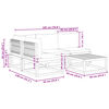 vidaXL 5-tlg. Gartensofa-Set mit Kissen Holz Akazie & Seil