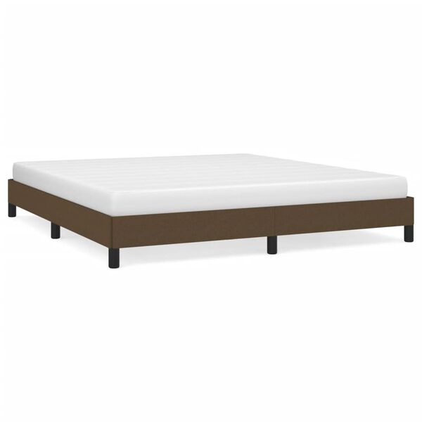 vidaXL Bettgestell ohne Matratze Dunkelbraun 160x200 cm Stoff