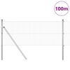 vidaXL Zaunpfosten Silber 100 x 0,4 m (16 x 16 mm Maschen) Stahl