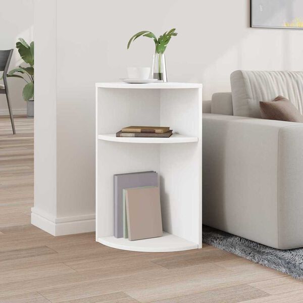 vidaXL Beistelltisch Wei&szlig; 29,6 x 29,6 x 60 cm Holzwerkstoff