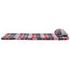 vidaXL Stuhlkissen 2 pcs Rotkariert 58 x 77 x 4,5 cm Oxford-Stoff