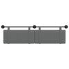 vidaXL H&auml;ngevorderseite Wandmontiert Dunkelgrau 170 x 55 x 5 cm Stoff