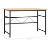 vidaXL Computertisch Schwarz und Eiche Hell 105x55x72 cm MDF und Metall