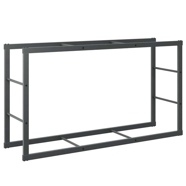 vidaXL Brennholzregal Schwarz 110x30x61 cm Stahl