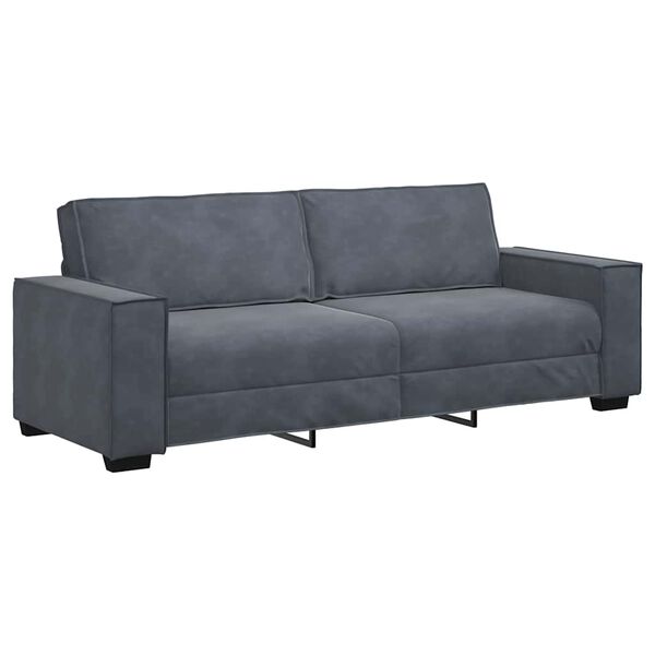 vidaXL 3-Sitzer-Sofa Dunkelgrau 180 cm Samt