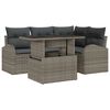 vidaXL Gartensofa-set 5 stk. Grau Poly-Rattan